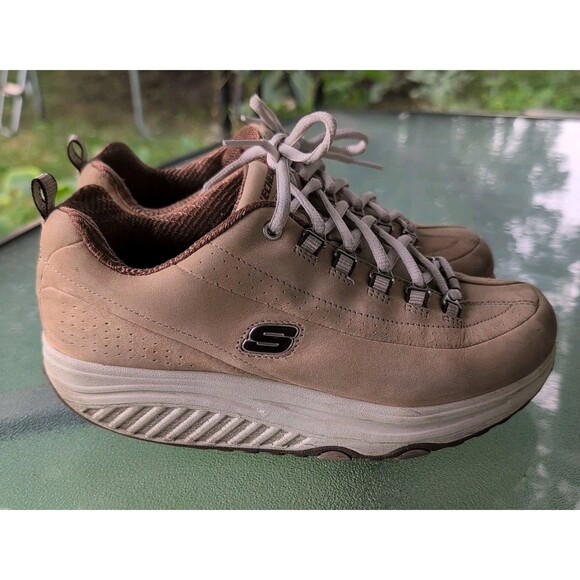 Skechers Fitness Shape-ups Shoes Women's Size 8.5 STBR 11801 Y2K Leather Brown - Picture 1 of 9